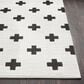 Surya Moroccan Shag MCS-2306 7"10" x 10"3" Black and White Area Rug, , large