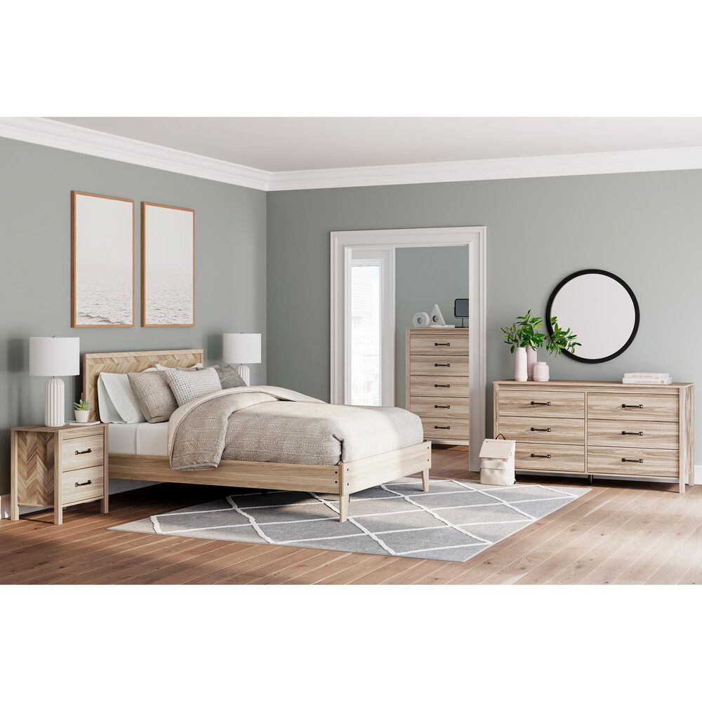 Ashley Battelle 5-Drawer Chest in Tan, , large