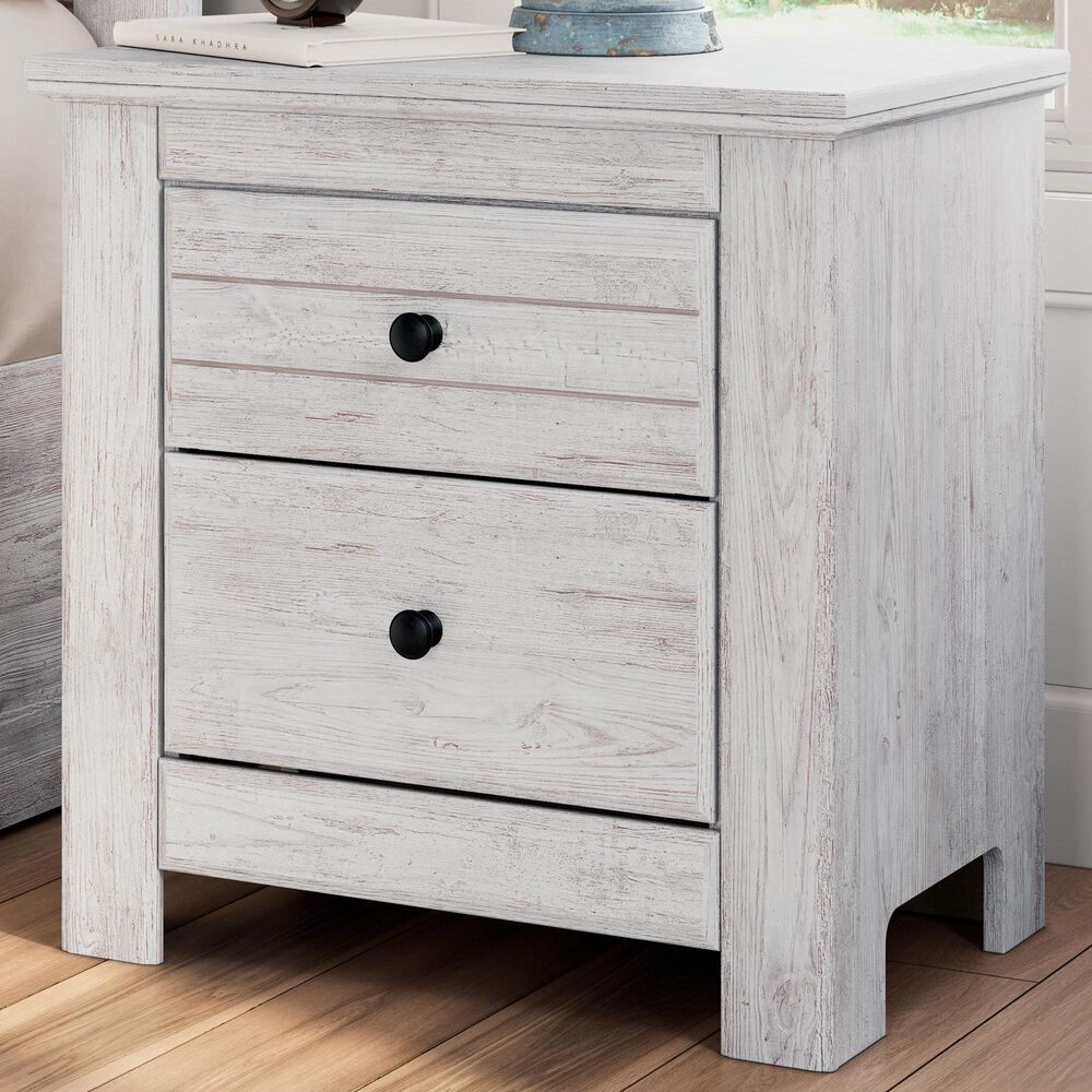 Ashley Makidern 2 Drawer Nightstand in Whitewash, , large