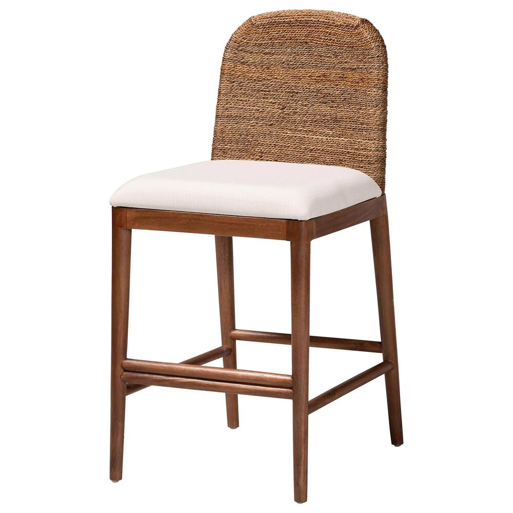 Baxton Studio Nadim Counter Stool in Natural Brown, , large