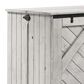 New Day Furniture Ranchero Queen Murphy Cabinet with Mattress in Wildwood Vintage White, , large