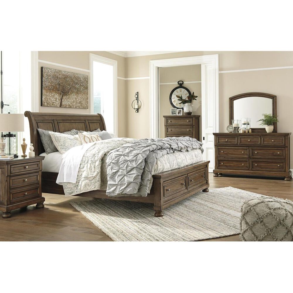 Ashley Flynnter King Storage Bed in Medium Brown, , large