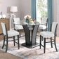 Crown Mark Camelia 5-Piece Counter Height Dining Set in Black, , large