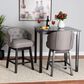 Baxton Studio Theron Swivel Counter Stool with Grey Cushion in Espresso Brown (Set of 2), , large