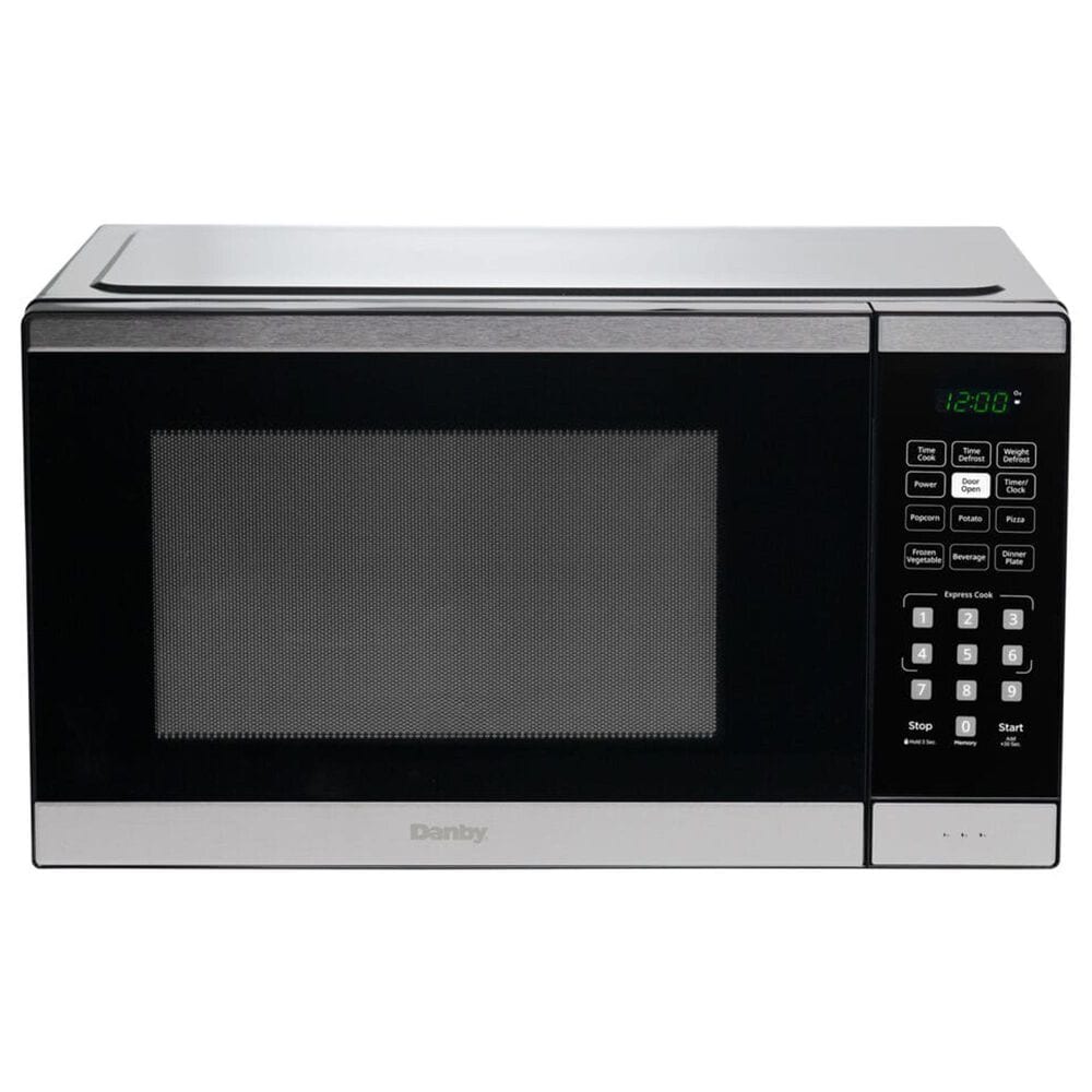 Danby 0.9 Cu. Ft. Countertop Microwave Oven in Black and Stainless Steel, , large