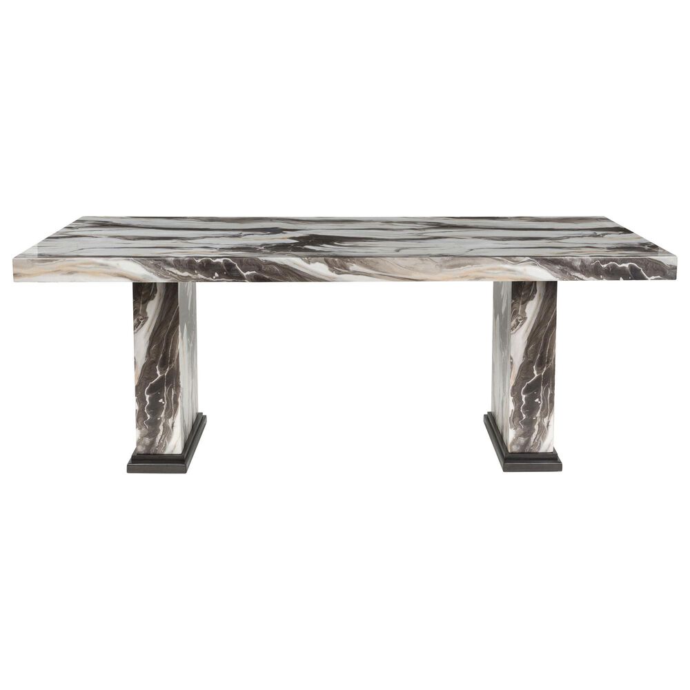 Ashley Jeshina 7-Piece Rectangular Dining Set in White, Dark Brown, Beige, , large