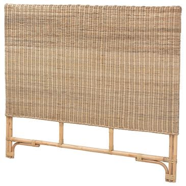 Baxton Studio Cantara Queen Panel Headboard in Natural Brown, , large