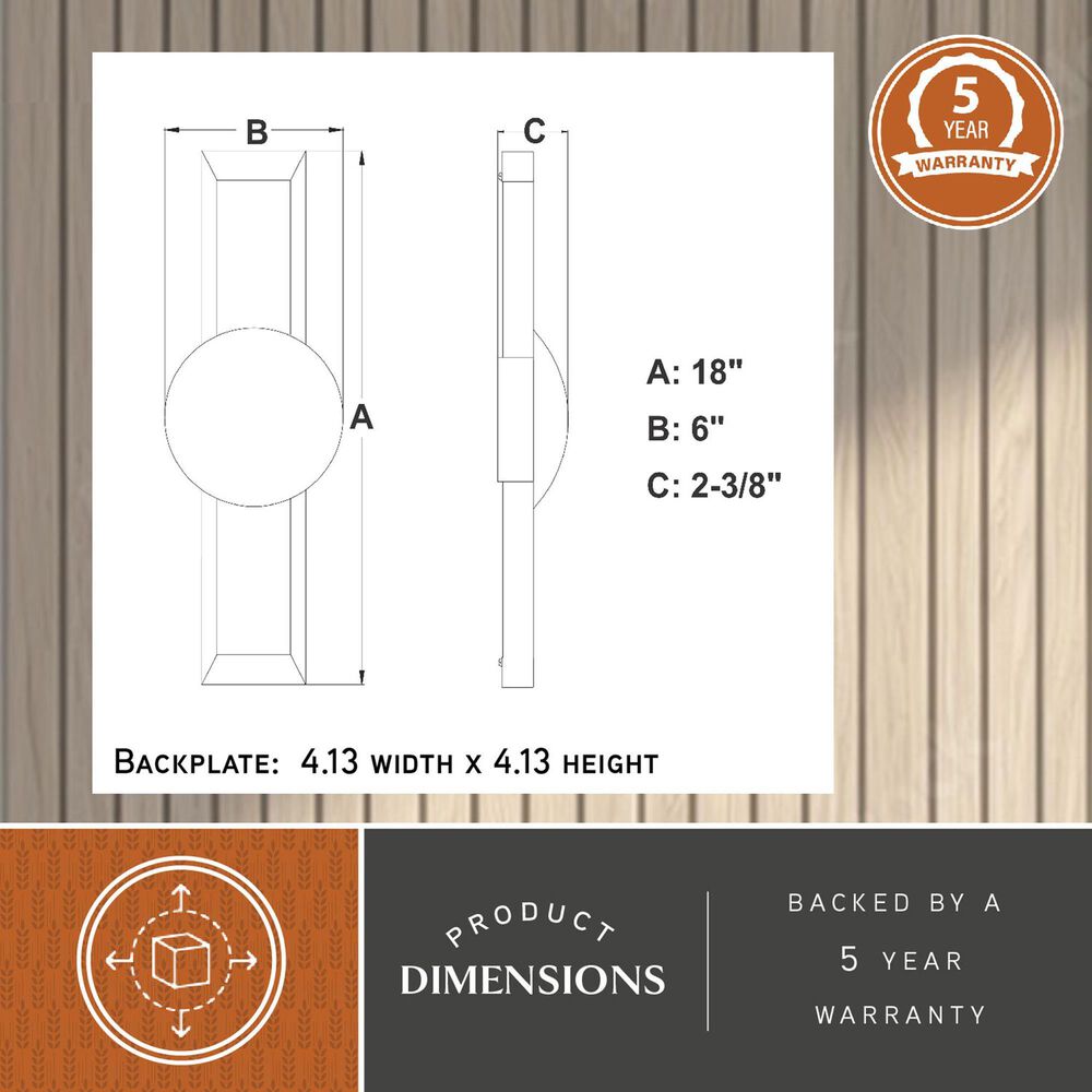 Vaxcel Aline 1-Light Wall Sconce in Polished Nickel, , large