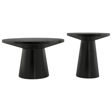 Furniture of America Halewood 2-Piece Coffee Table Set in Black, , large