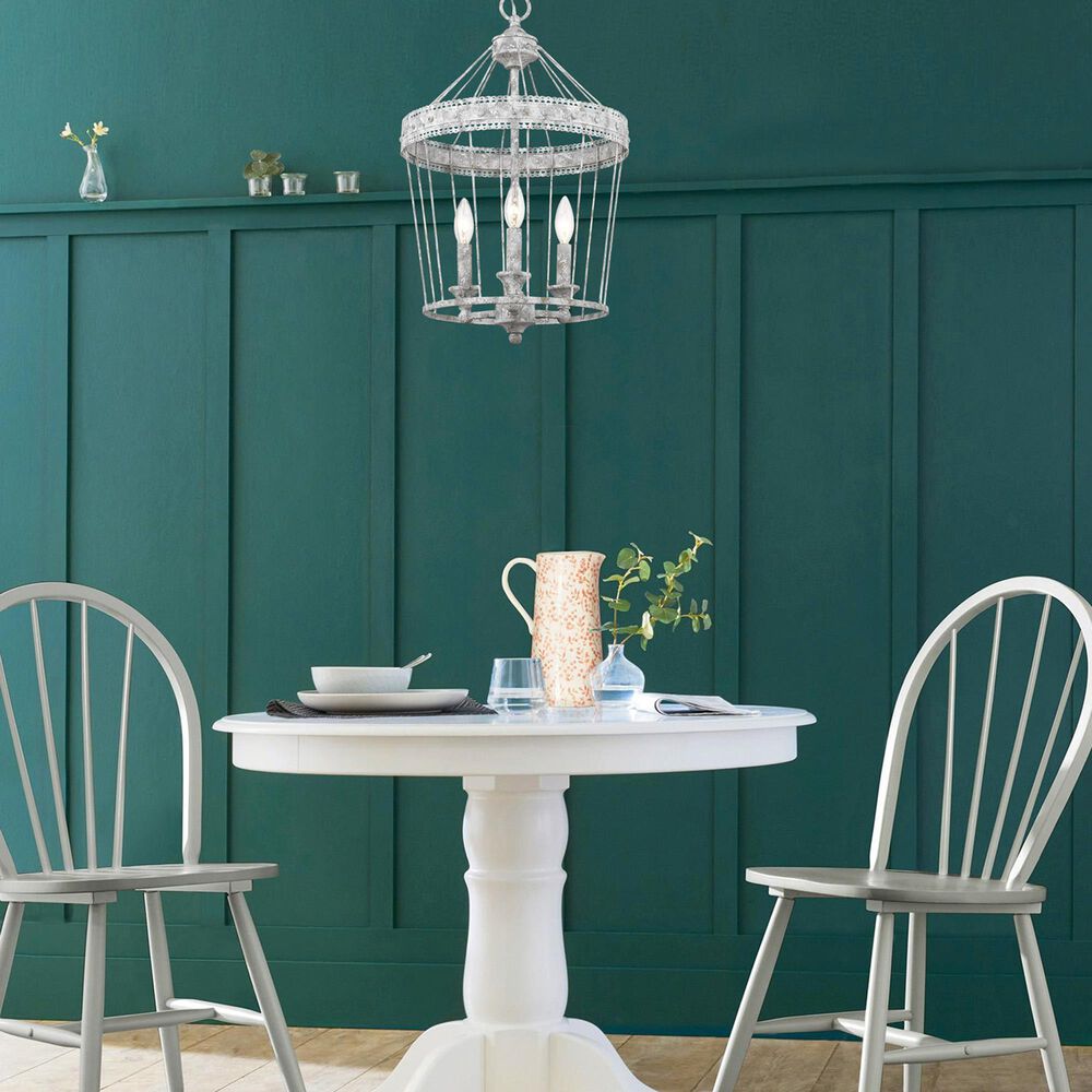 Golden Lighting Ferris 3-Light Pendant in Oyster, White and Gold, , large