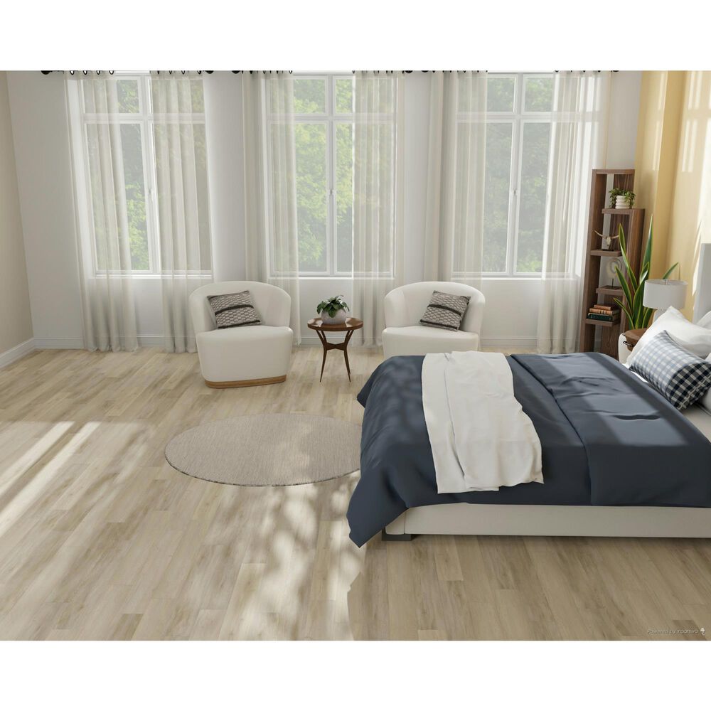 Nourison Courtyard Ivory and Silver 4&#39; Round Indoor/Outdoor Area Rug, , large