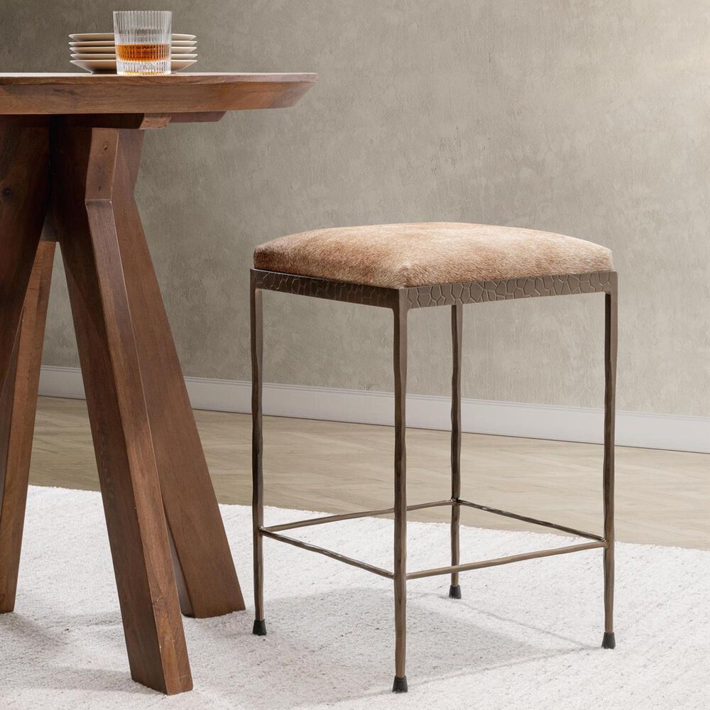 Classic Home Bose Hide Counter Stool in Blonde, , large