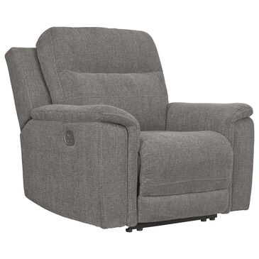 Signature Design by Ashley Mouttrie Power Recliner/Adjustable Headrest in Smoke, , large