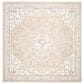Safavieh Micro-Loop MLP505F 3" Square Light Grey and Ivory Area Rug, , large