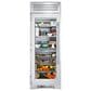 True Residential 20.3 Cu. Ft. Built-In Refrigerator Column with Left Hinge and Glass Door in Stainless Steel, , large