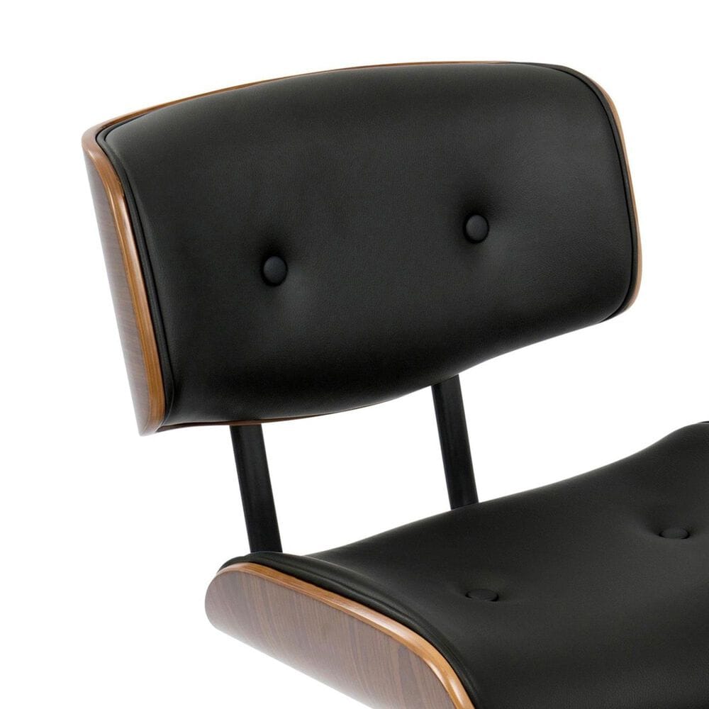 Lumisource Lombardi Desk Chair with Black Cushion in Walnut and Black, , large