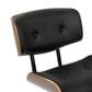 Lumisource Lombardi Desk Chair with Black Cushion in Walnut and Black, , large