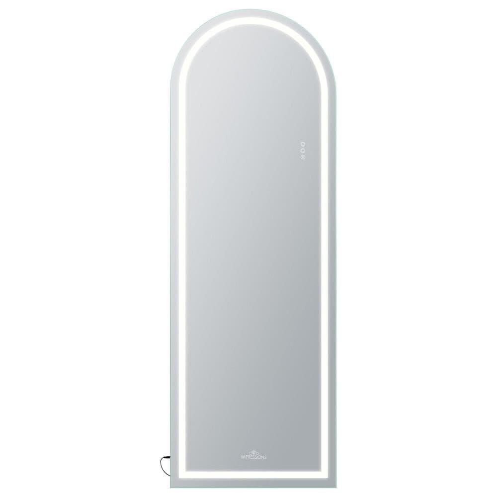 Impressions Vanity Stage Lite Arch Full Length Vanity Mirror in Silver, , large
