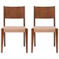 Linon Home Decor Cadence Side Chair with Woven Rope Seat in Brown (Set of 2), , large