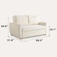Lifestyle Solutions Galloway Convertible Loveseat in Ivory, , large