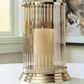 Ashley Aavinson 11" Candle Holder in Amber and Gold, , large