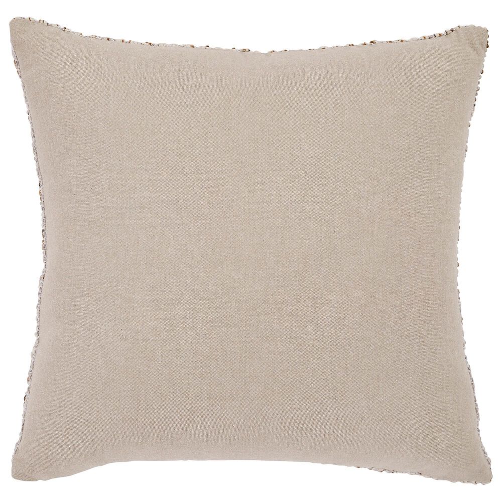 Ashley Abler 20&quot; Square Throw Pillow in Ivory, Gray, Gold and Tan, , large