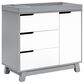 Babyletto Hudson 3 Drawer Changer Dresser in Grey and White, , large