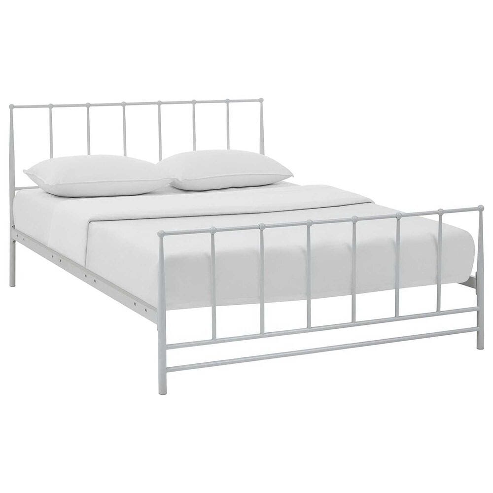 Modway Estate Queen Platform Bed in White, , large