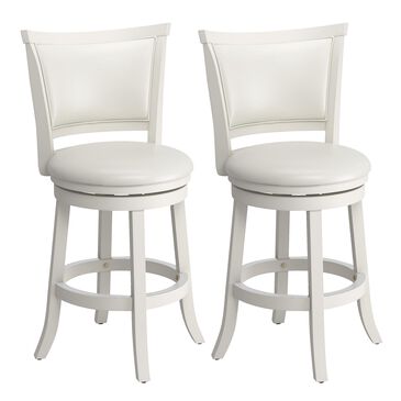 CorLiving Counter Height Swivel Stool in White - Set of 2, , large