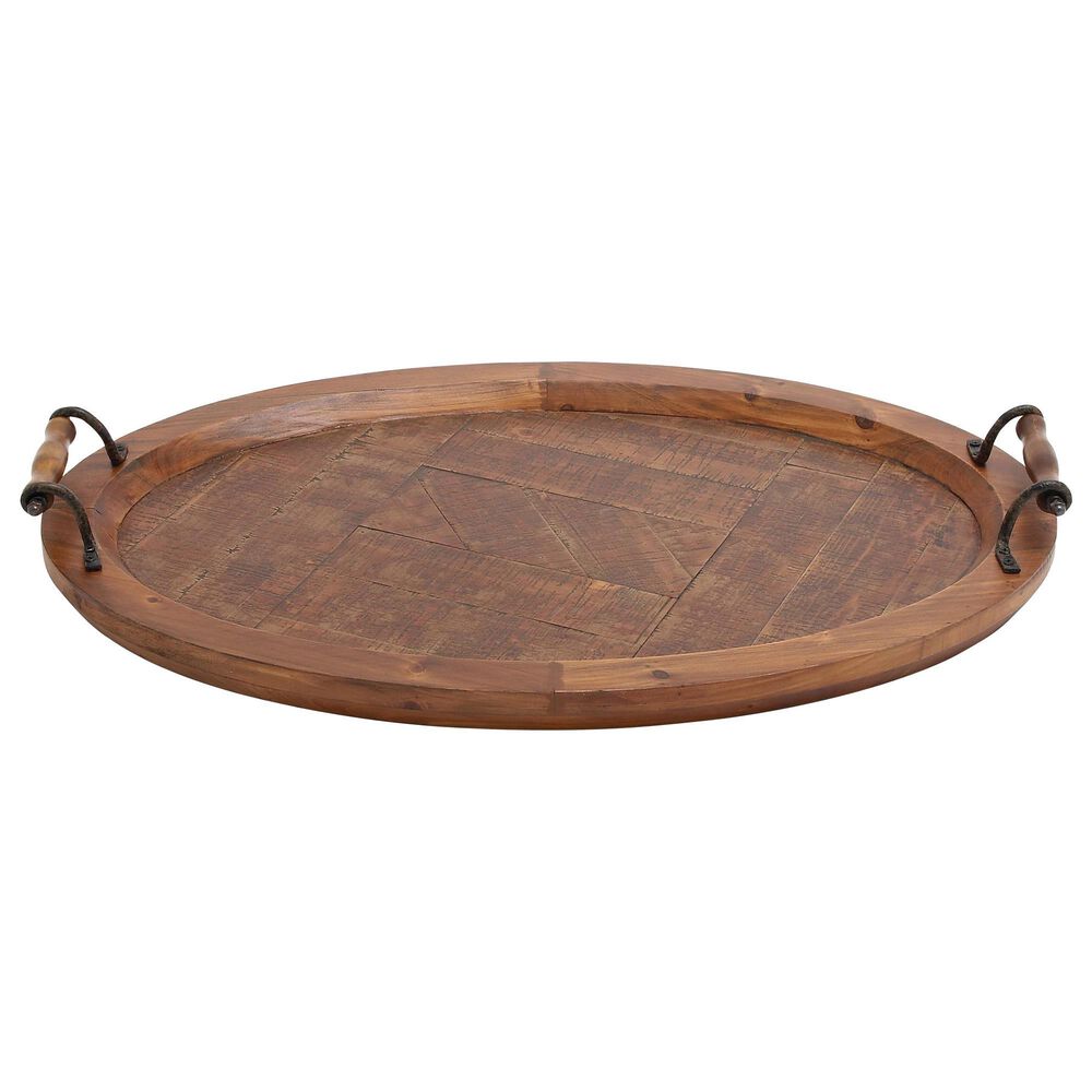 Maple and Jade Rustic Tray in Natural Brown, , large