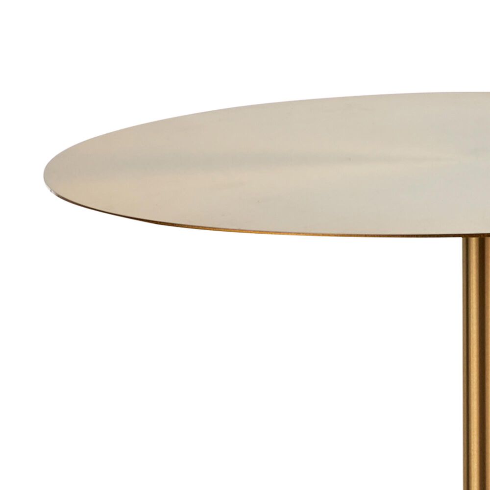 Lumisource Symbol Side Table in White Marble and Gold, , large