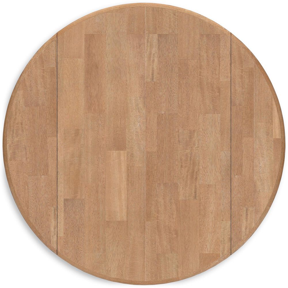 Ashley Dropleaf Table in Natural and White, , large
