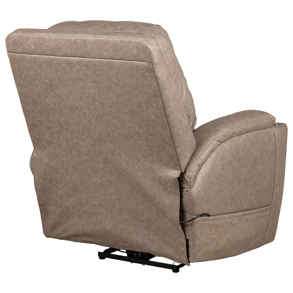 HomeStretch Power Recliner with Power Headrest and Lumbar in Sand, , large