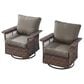 Sunwell Garden Patio Swivel Glider Chair in Gray (Set of 2), , large