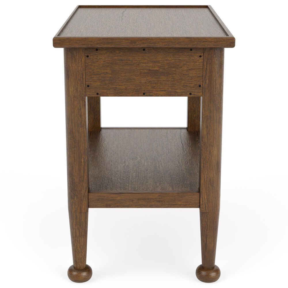 Riverside Furniture Calhoun Chairside Table in Ebony Whiskey Oak, , large