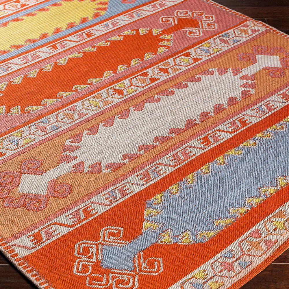 Surya Sajal 4&#39; x 6&#39; Brick Red, Camel, Ivory, Rose, Light Blue and Mustard Area Rug, , large