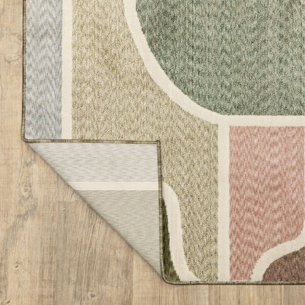 Oriental Weavers Tisdell Green and Multicolor 2'3" x 7'6" Runner, , large
