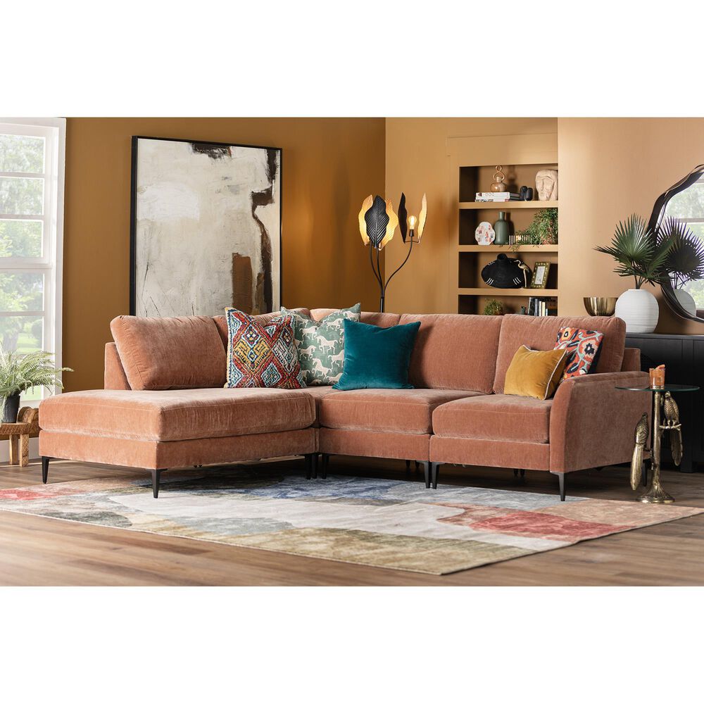 Jonathan Louis Nova 4-Piece Sectional in Amici Ginger, , large