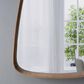 A&B Home Wayne 37.5" Curved Accent Wall Mirror in Brown, , large