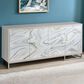 Steve Silver Mike 4-Door Sideboard in White, Gray, Yellow, Bronze and Chrome, , large