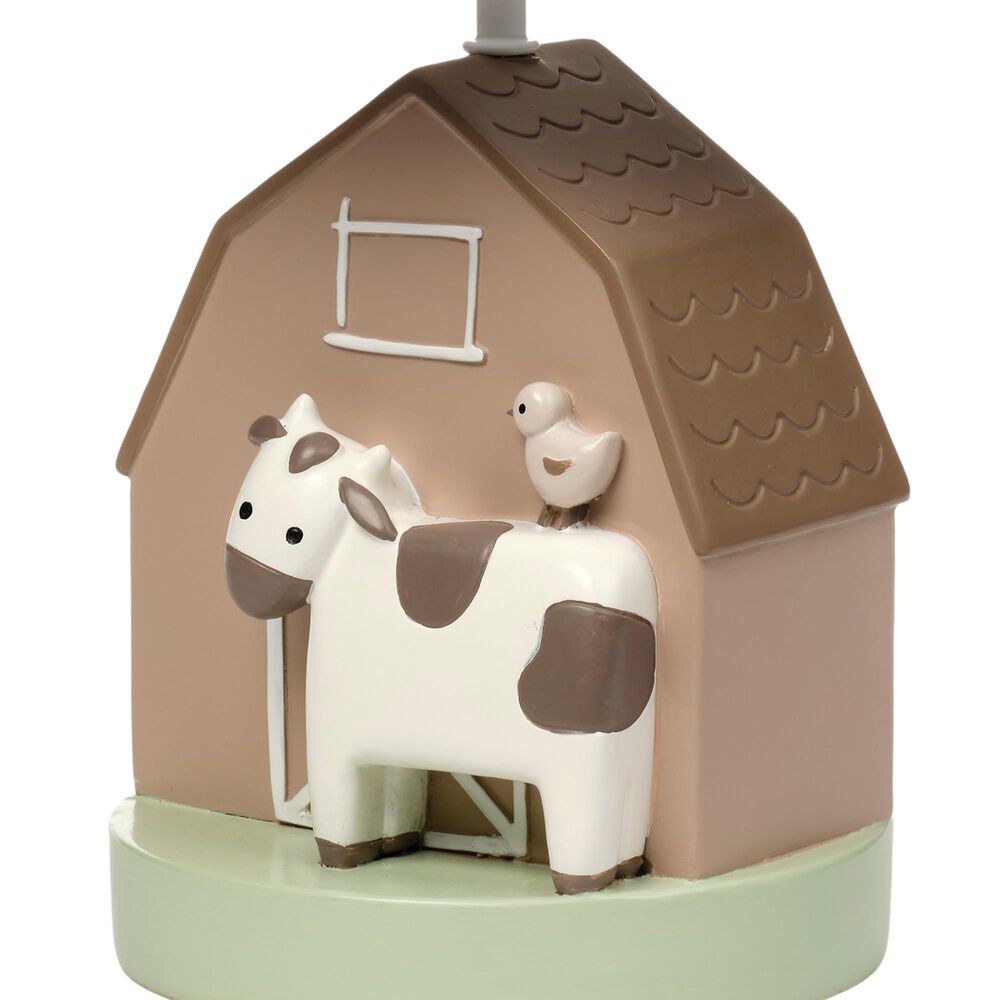 Lambs &amp; Ivy Farmyard Friends Table Lamp in Brown and White, , large