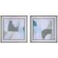 Uttermost Mist Shapes 25" x 25" Framed Print in Blue and Gray (Set of 2), , large