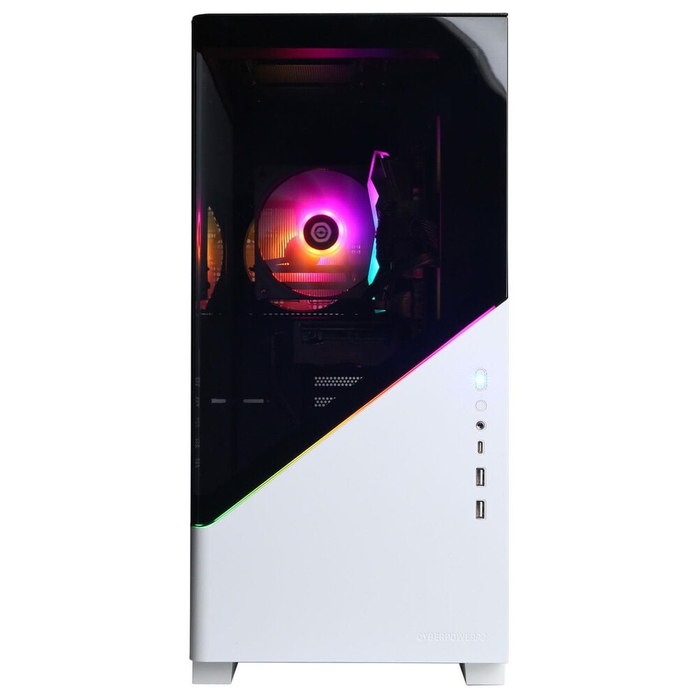 CyberPowerPC Gamer Xtreme Gaming Desktop | Intel Core i7-14700F - 16GB RAM - NVIDIA GeForce RTX 5050 Graphics - 2TB SSD in White, , large