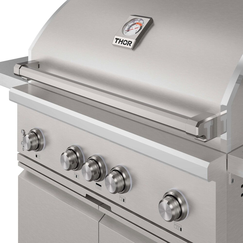 Thor Kitchen 4-Burner Freestanding Gas Grill in Stainless Steel, , large