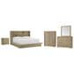 Riva Ridge Modern Loft 5-Piece King Platform Bedroom Set in Khaki, , large