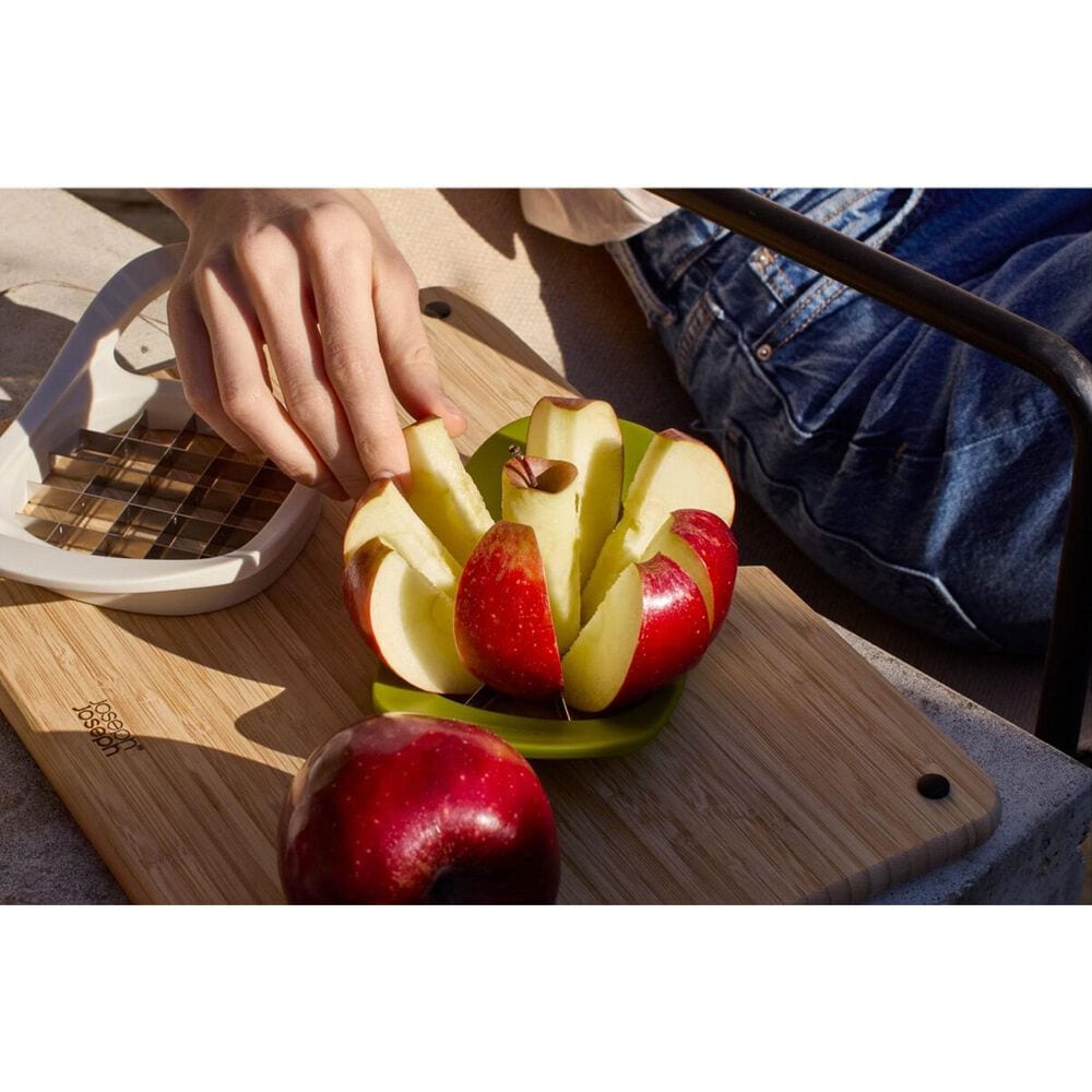 Joseph Joseph Nest Press 2-in-1 Apple Corer and Potato Cutter in White and Green, , large
