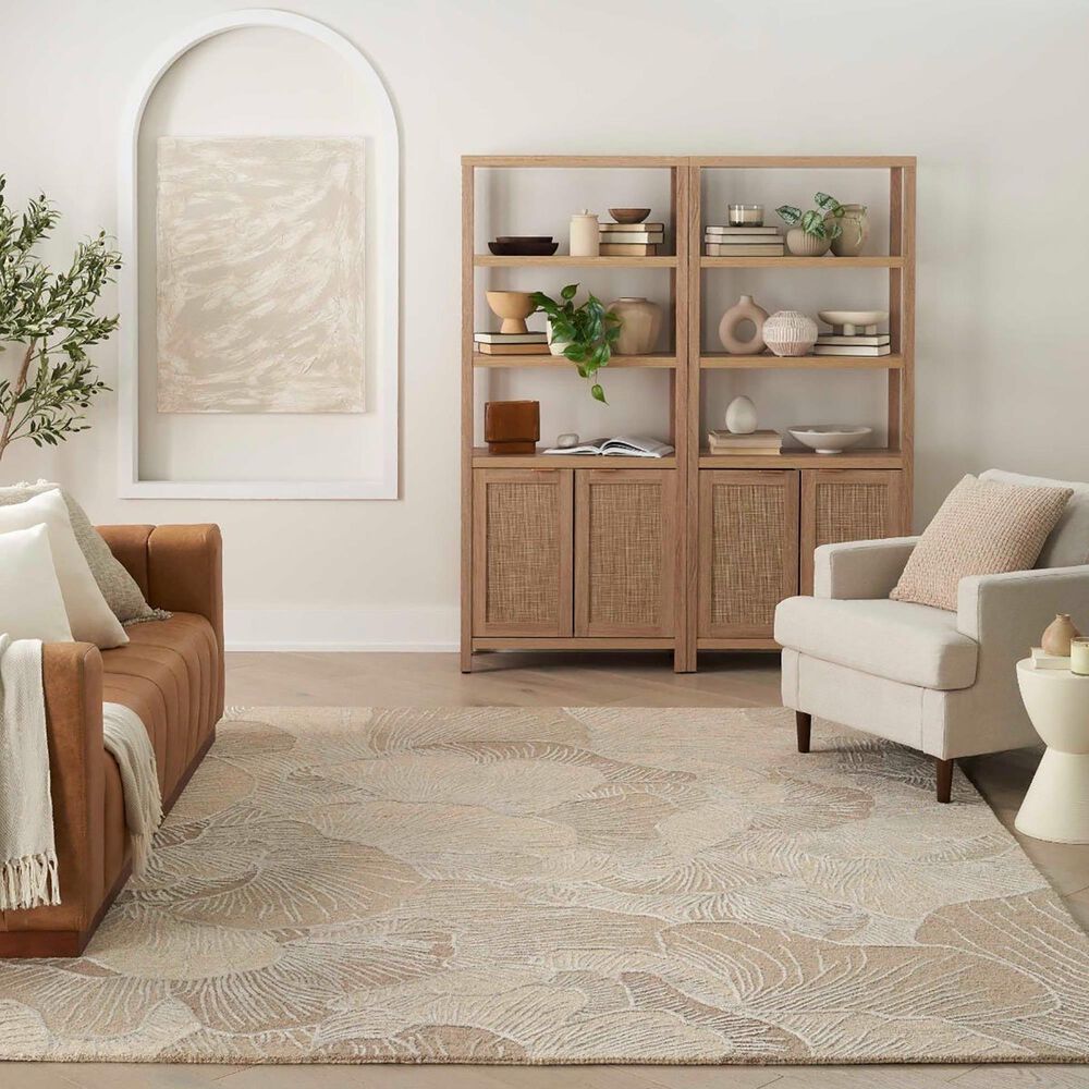 Nourison Avra 5&#39;3&quot; x 7&#39;3&quot; Taupe Area Rug, , large