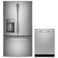 GE Appliances 2-Piece Kitchen Package with 27.7 Cu. Ft. French-Door Refrigerator and Pocket Handle Dishwasher in Fingerprint Resistant Stainless, , large