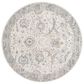 Surya Dresden White, Medium Gray, Gray, Light Slate, Denim and Mustard 6"7" Round Area Rug, , large