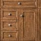 James Martin Vanities Brittany 30" Single Bathroom Vanity in Saddle Brown with 3 cm Parisien Bleu Quartz Top and Rectangular Sink, , large